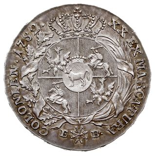 półtalar 1782, Warszawa, Plage 368, bardzo rzadki (w cenniku Berezowskiego 30 złotych), ładnie zachowany, patyna
