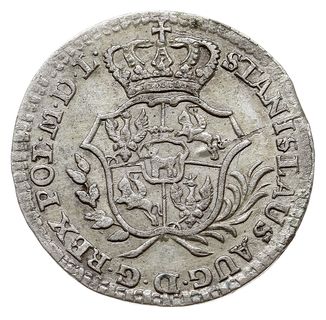 2 grosze srebrne (półzłotek) 1767, Warszawa, Plage 245, ładny