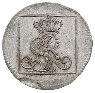 grosz srebrny (srebrnik) 1766, Warszawa, Plage 215, mennicza wada blachy, dość ładny