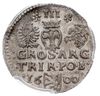trojak 1600, Bydgoszcz, Iger B.00.1.a/b, moneta w pudełku PCGS z certyfikatem AU 58, piękny egzemp..