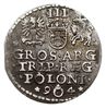 trojak 1594, Malbork, pierścień poniędzy końcówką daty, Iger M.94.3.a (R3), rzadki typ monety, pat..