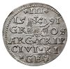 trojak 1591, Ryga, Iger R.91.1.d, Gerbaszewski 5, moneta wybita lekko pękniętym stemplem, ale bard..
