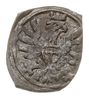 denar 1608, Poznań, T. 7, korona nad herbem wyżs