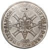 talar (Albertustaler) 1702, Lipsk, Aw: Krzyż Orderu Dannebroga na tle monogramu króla i napis woko..