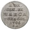 2 grosze srebrne (półzłotek) 1786, Warszawa, Plage 271, mennicza wada blachy
