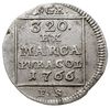 grosz srebrny (srebrnik) 1766, Warszawa, odmiana tylko napis 1 GR i litery F S po bokach ramki, Pl..