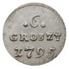 6 groszy 1795, Warszawa, Plage 212, dość ładnie zachowany