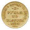 3 ruble = 20 złotych 1835 СПБ ПД, Petersburg, złoto 3.88 g, Plage 301, Bitkin 1076 (R), drobne rys..