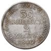 30 kopiejek = 2 złote 1840, Warszawa, pióra w ogonie Orła równe, Plage nie notuje odmiany, Bitkin ..