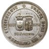 medal na pamiątkę srebrnego wesela 1906, Aw: Dwie tarcze herbowe z datami 1881 - 1906 / 26 kwietni..