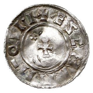 denar 1009-1017, typ Last Small Cross, mennica Lincoln, mincerz Aesceman, EDELRED REX ANG / ESCMAN M-O LIN, srebro 1.37 g, S. 1154, N. 777