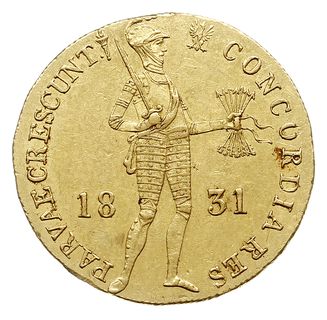 dukat 1831, Warszawa, kropka przed pochodnią, złoto 3.49 g, Plage 269