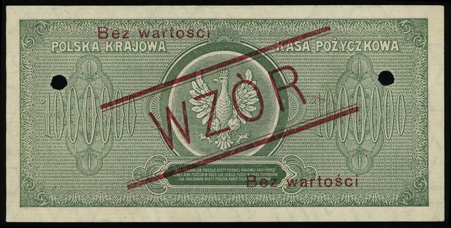 1.000.000 marek polskich 30.08.1923, czerwony na