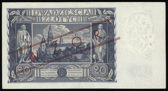 20 złotych 11.11.1936, seria BU, numeracja 65299