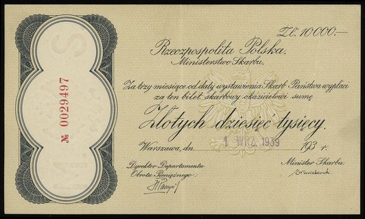 bilet skarbowy na 10.000 złotych z terminem płat