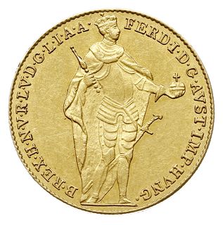 dukat 1842, Krzemnica, złoto 3.42 g, Huszar 2075, Her. 69, Fr. 222, bardzo ładny
