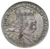 trojak 1754, Lipsk, Iger Li.54.1.a (R1), Kahnt 695 var. g -bardzo szerokie popiersie króla, moneta..