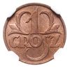 1 grosz 1928, Warszawa, Parchimowicz 101 d, moneta w pudełku firmy NGC z oceną MS 65 RB, piękny, p..