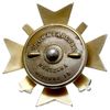 odznaka pamiątkowa oficerska 1 Pułku Artylerii Najcięższej, Warszawa, srebro złocone 38 x 38 mm, e..
