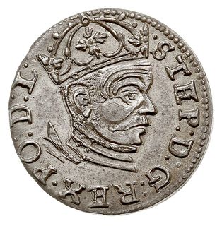 trojak 1585, Ryga, typ z małą głową króla i z ko