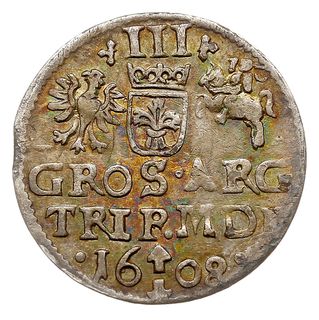 trojak 1608, Wilno, herb Bogoria (Hieronima Wołł