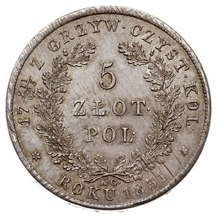 5 złotych 1831, Warszawa, Plage 272, lekko justo