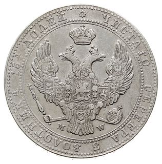 3/4 rubla = 5 złotych 1840, Warszawa, Plage 365, Bitkin 1146