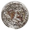 trojak 1595, Ryga, Iger R.95.1.d, Gerbaszewski 17 a -mała głowa króla, miejscowa patyna, moneta wy..