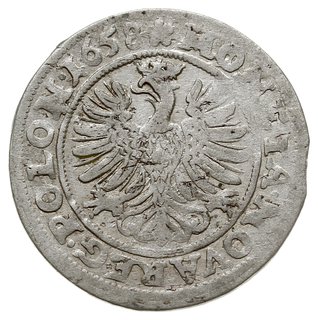 3 krajcary 1658, Opole, Aw: Popiersie króla i na
