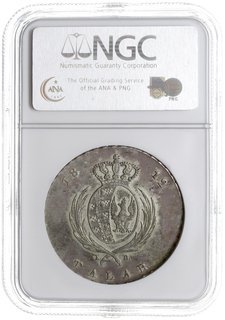 talar 1812, Warszawa, Plage 115, Dav. 247, moneta w pudełku NGC z certyfikatem XF45, patyna, ładny