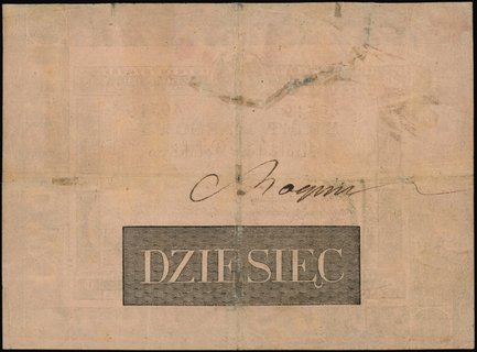 10 złotych polskich 1824, podpisy komisarzy: Mał