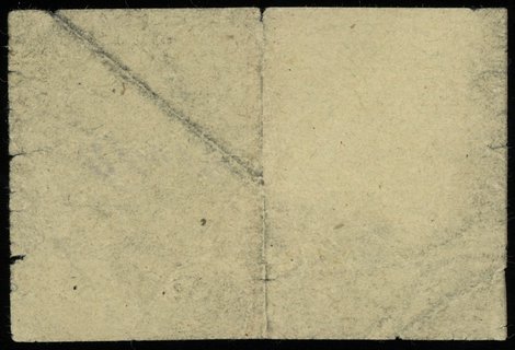 Konzentrationslager Dachau, Prämienschein (bon) na 1 markę 1944, numeracja 598815, odręczna numeracja 111012, z nadrukiem V / 100 X. 44 1285”, Campbell 3962b, naddarcia, rzadkie