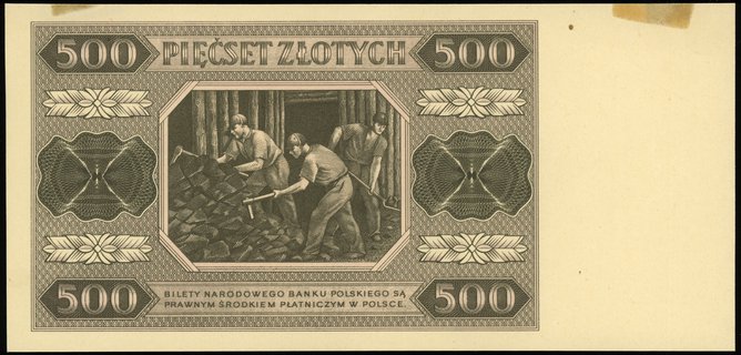 próba kolorystyczna banknotu 500 złotych 1.07.19