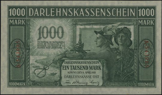 Darlehnskasse Ost, 1.000 marek 4.04.1918, Kowno,