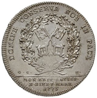 talar 1775 G.C.B., z tytulaturą Józefa II, srebro 28.16 g, Beckenb. 7115, Dav. 2625, moneta z dużym blaskiem menniczym, piękna