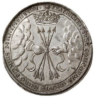 Wilhelm 1640-1662, talar 1662, Weimar, wybity z okazji śmierci księcia, srebro 28.91 g, Dav. 7550, Koppe 366, Slg. Merseb. 3884, Schnee 378, srebro 28.91 g, bardzo rzadki, szczególnie w tak wyśmienitym stanie zachowania