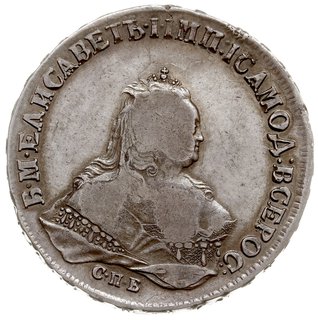 rubel 1745 СПБ, Petersburg, srebro 25.39 g, Bitk
