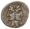 C. Fonteius 114-113 pne, denar 114-113 pne, Rzym, Aw: Dwuobliczowa głowa Janusa, po lewej znak men..