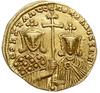 Konstantyn VII i Roman II 913-959, solidus 945-959, Konstantynopol, Aw: Popiersie Chrystusa Pantok..