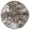 Hardeknut 1035-1042?, naśladownictwo denara Knuta typu Helmet, Lund?, Aw: Popiersie w lewo, Rw: Kr..