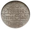 10 fenigów 1923, Berlin, Parchimowicz 57.a, moneta w pudełku NGC z certyfikatem MS65, wyśmienicie ..