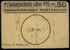 Konzentrationslager Mauthausen, Prämienschein (bon) na 0.50 marki 1944, bez numeracji, Campbell 40..