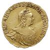 rubel 1756, Krasnyj Dvor (Moskwa), złoto 1.52 g, Bitkin 60 (R), Diakov 389 (R1), na awersie rysa w..