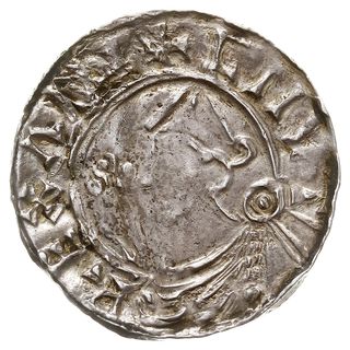 denar typu pointed helmet, 1024-1030, mennica York, mincerz Witherin, CNVT REX ANG / PIDRIN M.O OEFRP, S. 1157, N. 781, srebro 1.00 g, lekko gięty, patyna