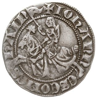 półgrosz (mały grosz) 1302-1303, mennica Valenciennes, Aw: Rycerz w zbroi na koniu w galopie w lewo, IOHANNES COMES HAIN, Rw: Krzyż, MONETA VALENCENENSIS / SIGNVM CRVCIS, Boudeau 2094, srebro 2.43 g, rzadki typ monety, czytelny i ładnie zachowany