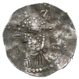 denar, Aw: Popiersie króla na wprost, Rw: Mury miejskie z trzema wieżami, Dbg 788, Kluge 73, srebro 1.39 g, gięty, patyna