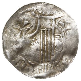 denar, Aw: Popiersie w prawo, HEINRCVS, Rw: Dłoń opatrzności, fragment SVITALIS, Dbg 951, Kluge 84, srebro 0.99 g, gięty