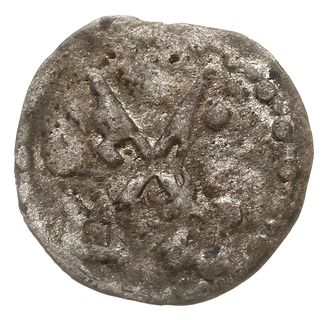 denar poznański, Aw: Orzeł heraldyczny z głową w lewo, Rw: Dwa skrzyżowane klucze, Gum.H. 406, Kop. 7944 (R7), srebro 0.17 g, ładnie zachowany, patyna