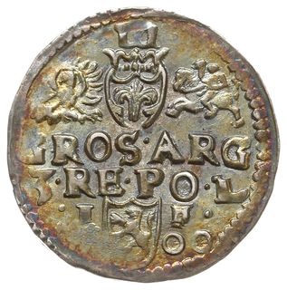 trojak 1600, Lublin, popiersie z kryzą, Iger L.00.2.a, różnobarwna patyna, piękny i rzadki szczególnie jak na ten typ monety