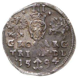 trojak 1594, Wilno, Iger V.94.1.a, Ivanauskas 5S